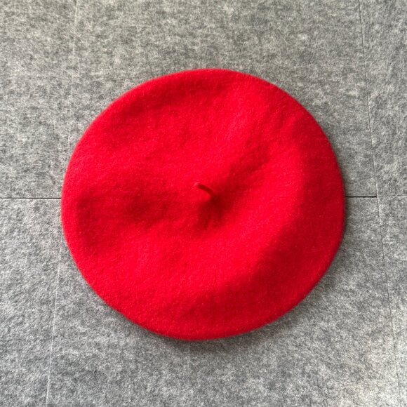 Red Wool Beret Hat Vintage Betmar - Picture 12 of 16